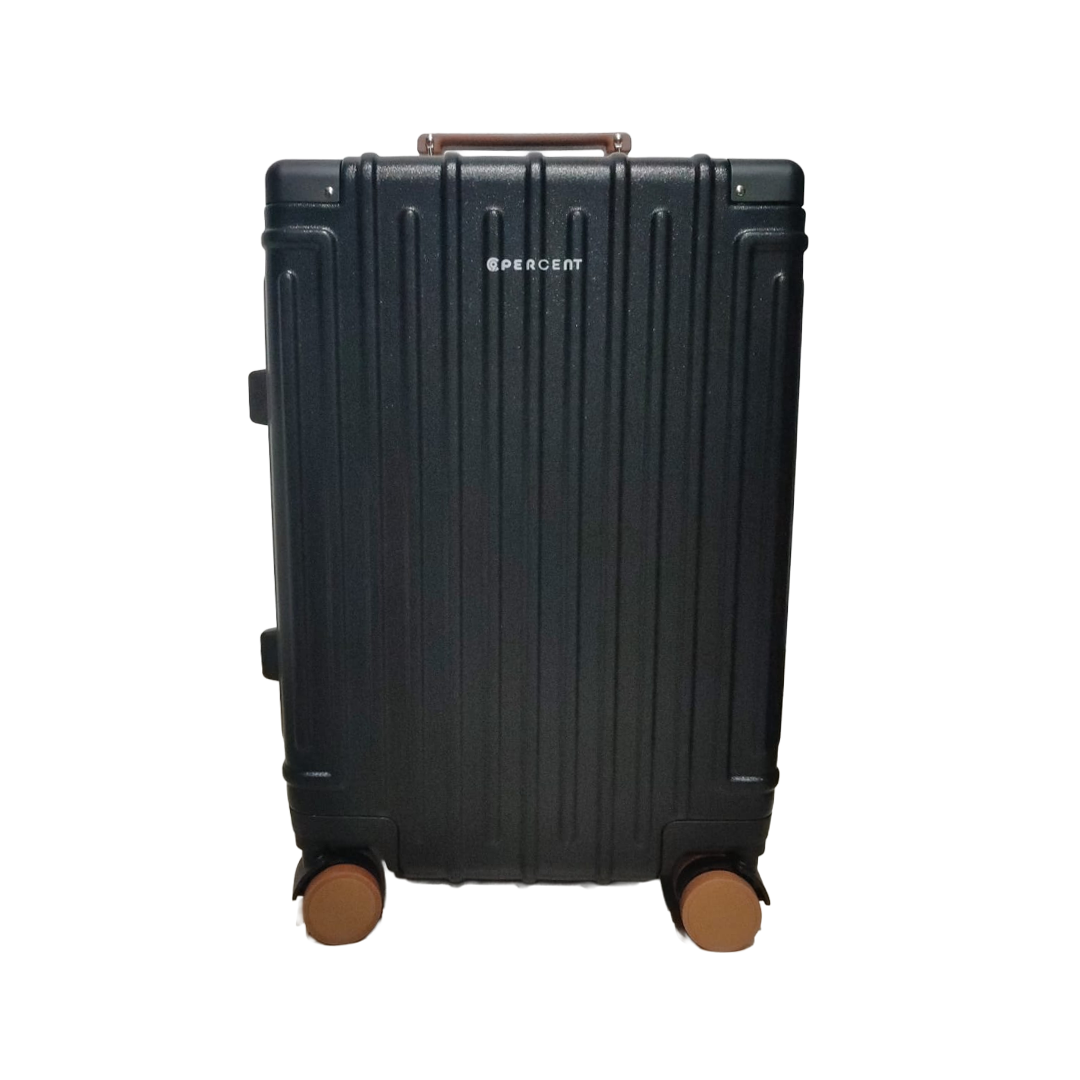 90 PERCENT 4 WHEELS  ABS aluminum FRAME 20 INCH SUITCASE | BLACK 90 PERCENT 4 WHEELS  ABS aluminum FRAME 20 INCH SUITCASE | BLACK